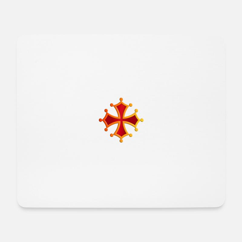Cathar Cross - Mouse Pad (horizontal) - white