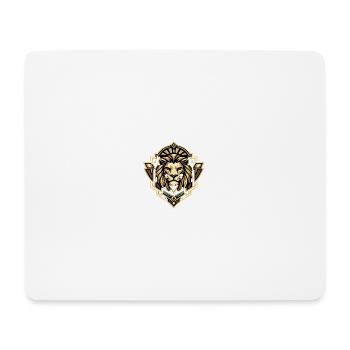 Lion portrait in art deco style - Mouse Pad (horizontal) - white - Front