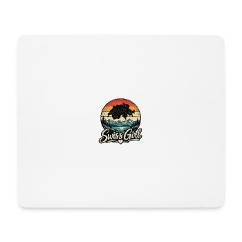 Swiss Girl Retro Look - Mousepad (Querformat) - Weiß - Vorne