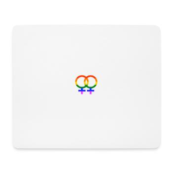 Lesbian LGBT gay pride women love - Mouse Pad (horizontal) - white - Front