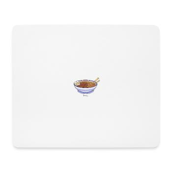 Bol de Ramen Traditionnel Japonais - Tapis de souris (format paysage) - blanc - Devant