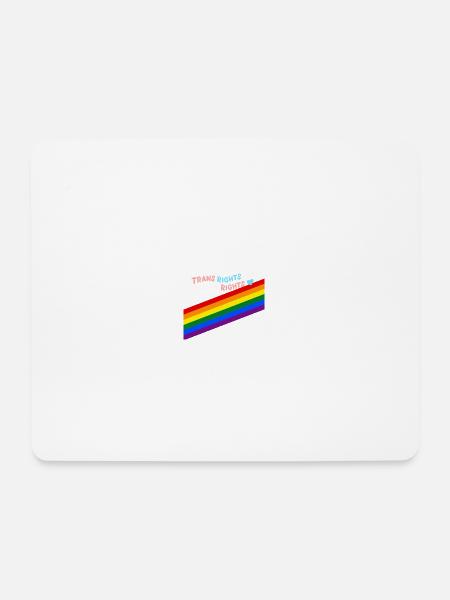 Trans Rights are Human Rights - Mousepad (Querformat) - Weiß