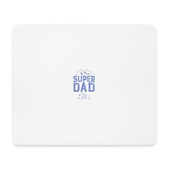 SUPER PAPA - Tapis de souris (format paysage) - blanc - Devant