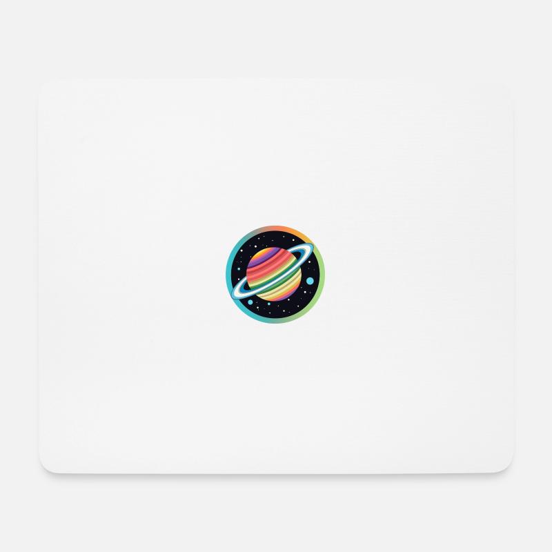 Fierté de l’univers : la planète LGBTQAI+ - Tapis de souris (format paysage) - blanc