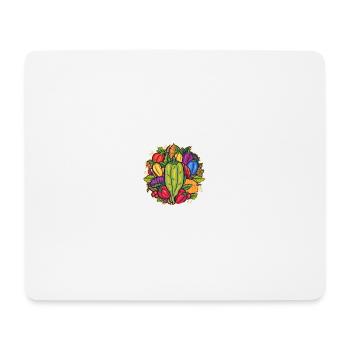 Kunstvolles Gemüse von oben - Mousepad (Querformat) - Weiß - Vorne