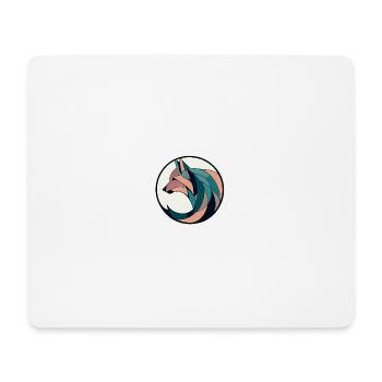 Chien renard dans un cercle coloré - Tapis de souris (format paysage) - blanc - Devant