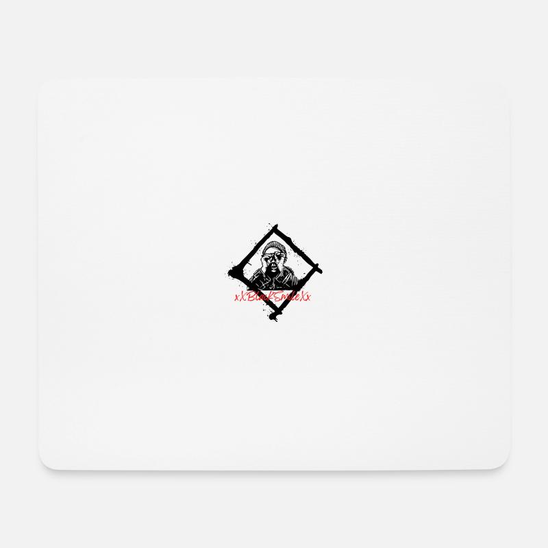 Black - Mousepad (Querformat) - Weiß