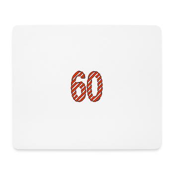 60. 60 JAHRE. 60-JÄHRIGES JUBILÄUM. 60. GEBURTSTAG. - Mousepad (Querformat) - Weiß - Vorne