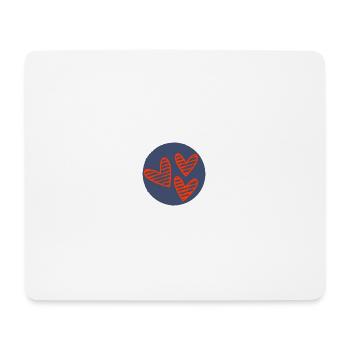 HERZ. HERZ. VALENTINSTAG. LIEBE. LIEBE. PAAR. - Mousepad (Querformat) - Weiß - Vorne
