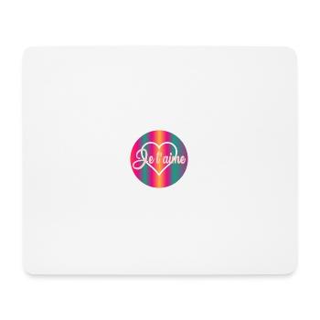 HERZ, ICH LIEBE DICH - Mousepad (Querformat) - Weiß - Vorne