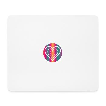 COEUR. COUPLE. JUST MARRIED. EVJF. SAINT VALENTIN. - Tapis de souris (format paysage) - blanc - Devant