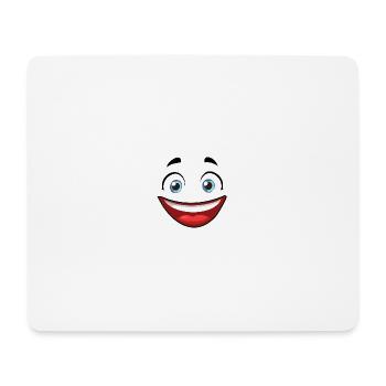 Witziges Gesicht für deine Textilien - Mousepad (Querformat) - Weiß - Vorne