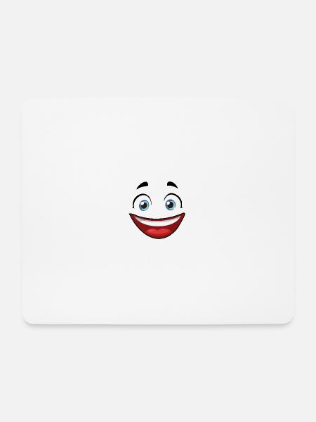 Witziges Gesicht für deine Textilien - Mousepad (Querformat) - Weiß
