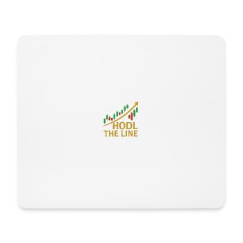 HODL The Line - Crypto Trading Chart - Mousepad (Querformat) - Weiß - Vorne