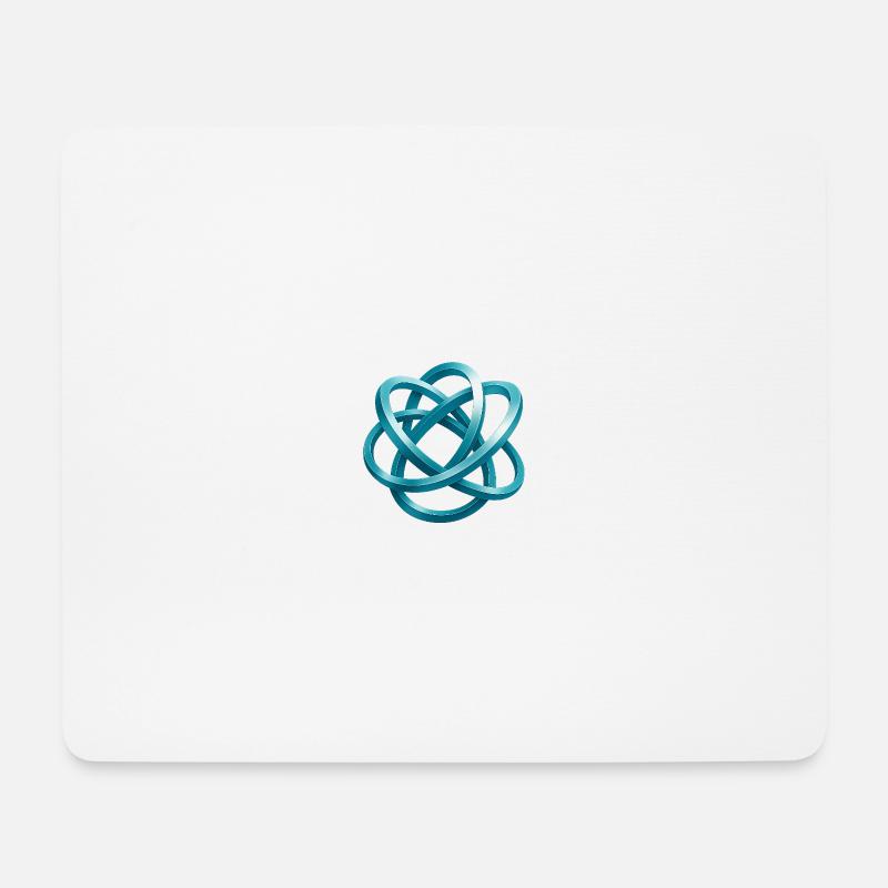 Blue braided knot design - Mouse Pad (horizontal) - white