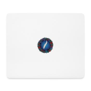 Feather in a Flower Wreath | Magic for Authors - Mouse Pad (horizontal) - white - Front