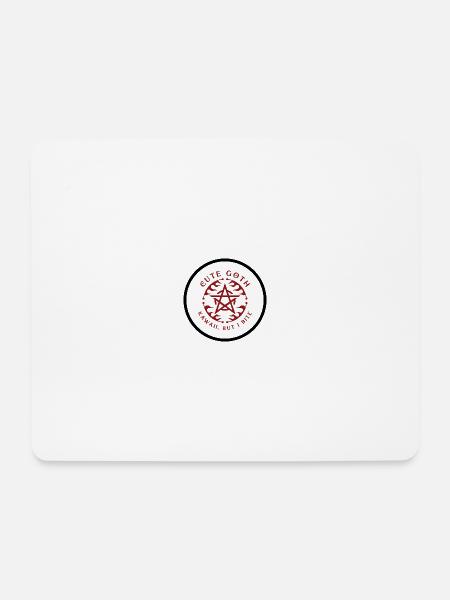 Cute Goth Pentagram Crest - Mouse Pad (horizontal) - white