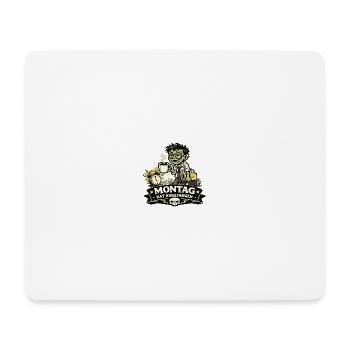 Montagsmüde Zombie im Büro - Mousepad (Querformat) - Weiß - Vorne