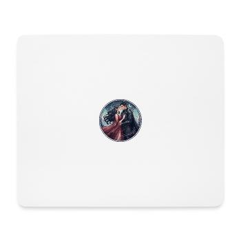 L’amour du chevalier sous les étoiles - Tapis de souris (format paysage) - blanc - Devant