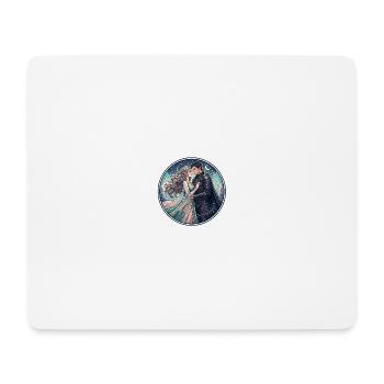 Moonlit Night Elf Love in the Star Forest - Mouse Pad (horizontal) - white - Front