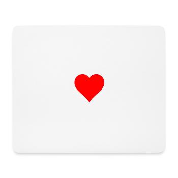 Rotes Herz - Mousepad (Querformat) - Weiß - Vorne