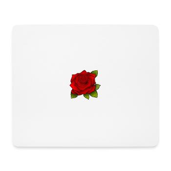 Une belle rose sur la poitrine - Tapis de souris (format paysage) - blanc - Devant