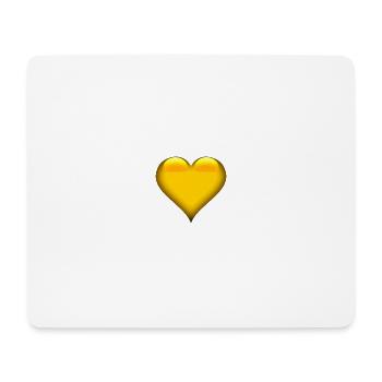 Golden Heart Emblem - Mouse Pad (horizontal) - white - Front