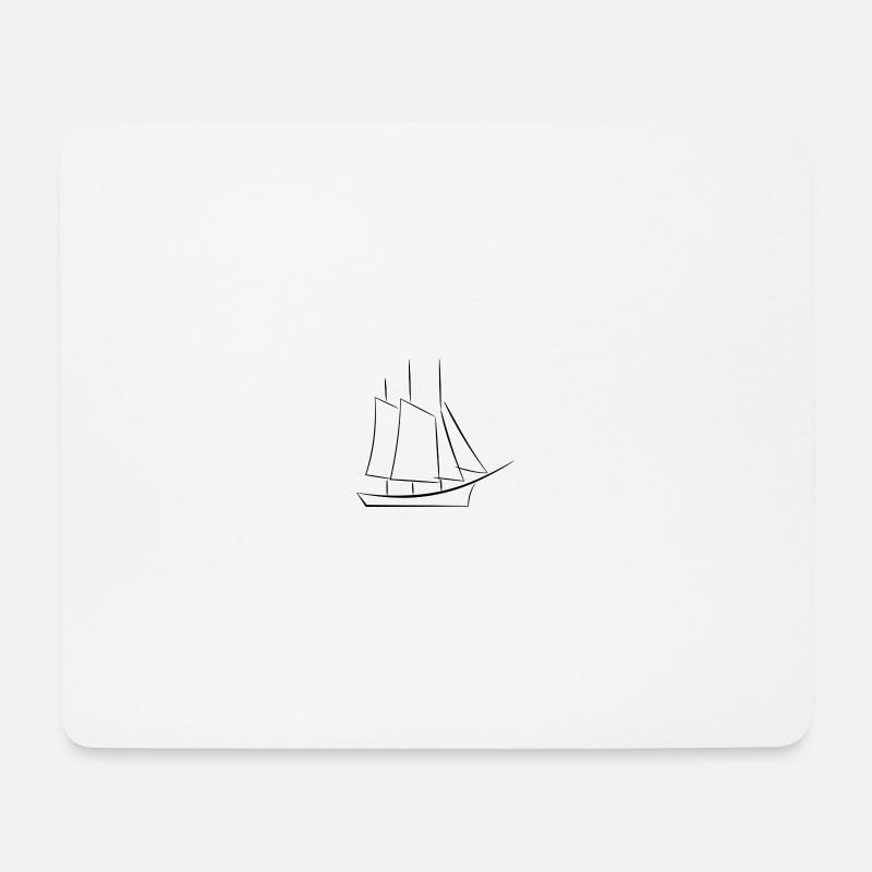 Schiff - Mousepad (Querformat) - Weiß
