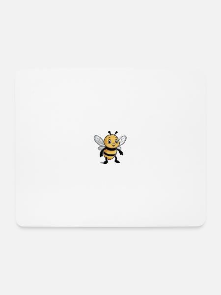 Süße Biene - Mousepad (Querformat) - Weiß