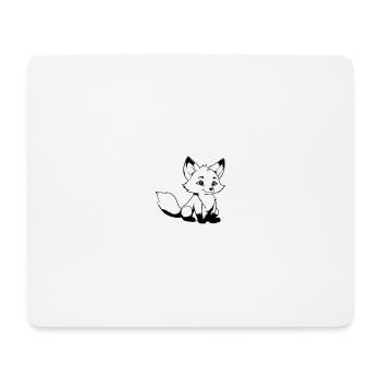 Niedlicher Fuchs als Vektorgrafik - Mousepad (Querformat) - Weiß - Vorne