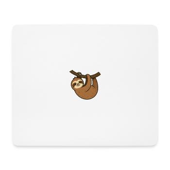 Faultier am Ast Entspannter Moment - Mousepad (Querformat) - Weiß - Vorne