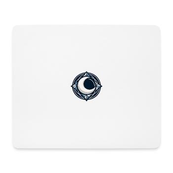 Mondkreis Geometrisches Mosaik - Mousepad (Querformat) - Weiß - Vorne