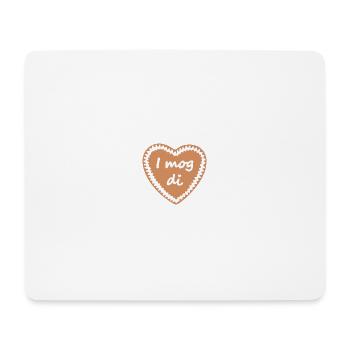 Lebkuchenherz I mog di - Mousepad (Querformat) - Weiß - Vorne