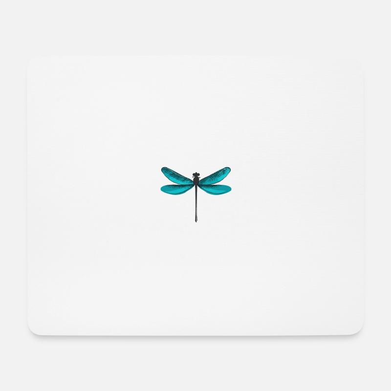 Libelle - Mousepad (Querformat) - Weiß
