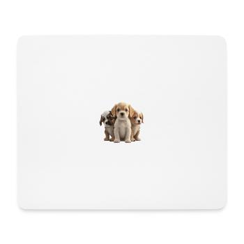 WELPEN ALLE NIEDLICH - Mousepad (Querformat) - Weiß - Vorne