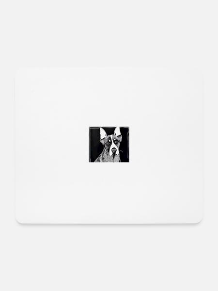 wuff wuff - Mousepad (Querformat) - Weiß