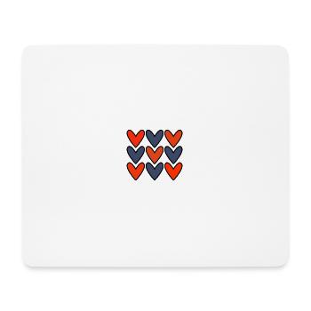 HERZ. HERZ. VALENTINSTAG. LIEBE. LIEBE. PAAR. - Mousepad (Querformat) - Weiß - Vorne