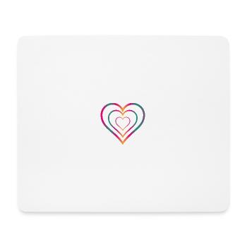 HERZ - Mousepad (Querformat) - Weiß - Vorne