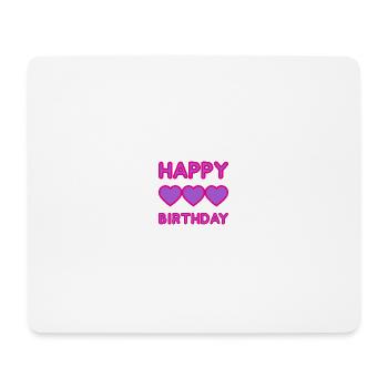 HAPPY BIRTHDAY - Tapis de souris (format paysage) - blanc - Devant