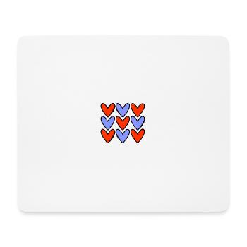 HERZ. VIELEN DANK. GELIEBTE. MEISTER. DANKE HERRIN. - Mousepad (Querformat) - Weiß - Vorne