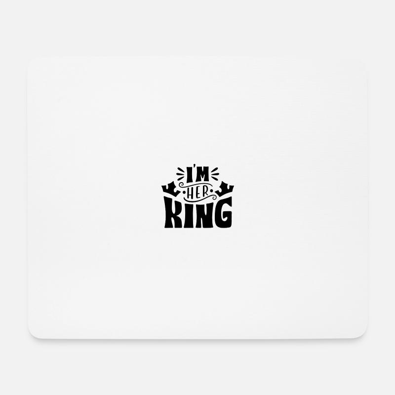 King Design King und Queen 1 - Mousepad (Querformat) - Weiß