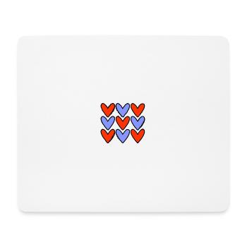 HEART. COUPLE. VALENTINE'S DAY. JUST MARRIED. Bachelorette party. - Mouse Pad (horizontal) - white - Front