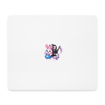 Pastel Goth Bunny Meets Grim Reaper Pixel Art - Mouse Pad (horizontal) - white - Front