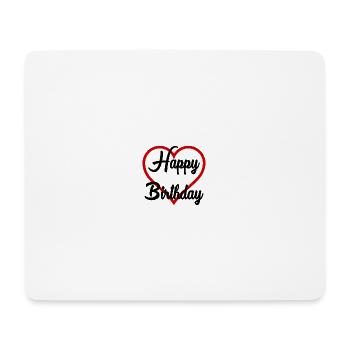 DAD. FATHER'S DAY. HAPPY FATHER'S DAY. HAPPY BIRTHDAY. - Mouse Pad (horizontal) - white - Front