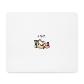 Cat Break: Coffee Break in a Basket - Mouse Pad (horizontal) - white - Front