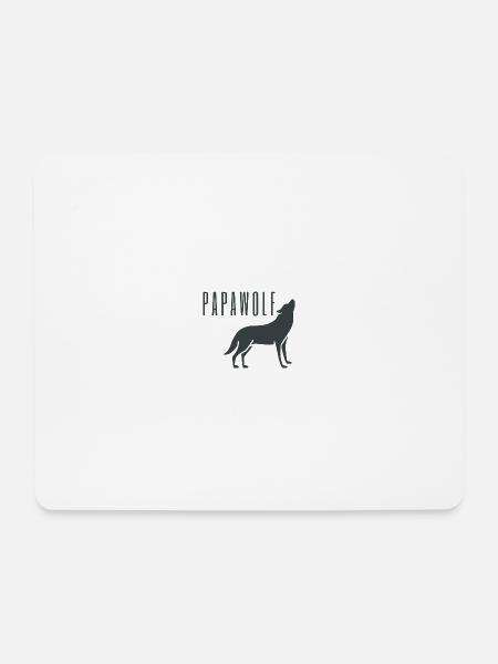 Wolf Wölfe Papa Vater Vatertag Papi Vati Geschenk - Mousepad (Querformat) - Weiß