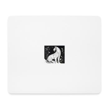 weißer Tiger - Mousepad (Querformat) - Weiß - Vorne