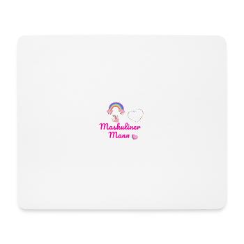 homme, masculin, licorne, cœur, - Tapis de souris (format paysage) - blanc - Devant