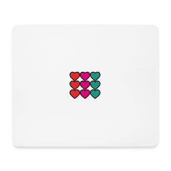 MOTHER'S DAY. HEART. HAPPY BIRTHDAY. MOM - Mouse Pad (horizontal) - white - Front