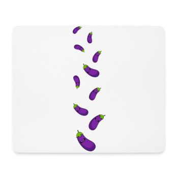 Bande dessinée Aubergine - Tapis de souris (format paysage) - blanc - Devant